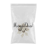 Maxbell 10Pcs Hexagon Snowflake Shape Wooden Pieces for XMAS Pendants Embellishments