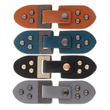 Max 1 Set Leather Snap Clasp Buckles Hook and Eye Buttons For Coats/Bags Black