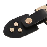 Max 1 Set Leather Snap Clasp Buckles Hook and Eye Buttons For Coats/Bags Black