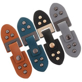 Max 1 Set Leather Snap Clasp Buckles Hook and Eye Buttons For Coats/Bags Black