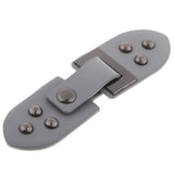 Max 1 Set Leather Snap Clasp Buckles Hook and Eye Buttons For Coats/Bags Grey