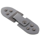 Max 1 Set Leather Snap Clasp Buckles Hook and Eye Buttons For Coats/Bags Grey