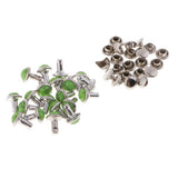 Max 20 Sets Plastic Turquoise Rivets Studs for Bag DIY Leather Craft Light Green