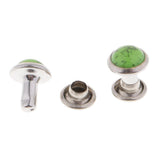 Max 20 Sets Plastic Turquoise Rivets Studs for Bag DIY Leather Craft Light Green