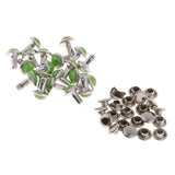 Max 20 Sets Plastic Turquoise Rivets Studs for Bag DIY Leather Craft Light Green