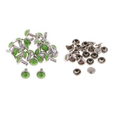 Max 20 Sets Plastic Turquoise Rivets Studs for Bag DIY Leather Craft Light Green