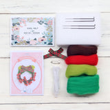 Maxbell Brooch Needle Felting Kit For Beginners with Basic Tools Tutorials Wreath