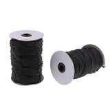 Maxbell 50 Yards Invisible Snap Buttons Tape Trim Fasteners DIY Sewing Craft Black