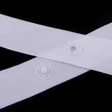 Max 2 Roll Plastic Snap Fastener Tape for Duvet Covers/Cushions/Fabric Use White