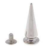 Max 20 Set Silver Metal Cone Screw Metal Studs Leathercraft Rivet PUNK 10 x 25mm