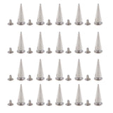 Max 20 Set Silver Metal Cone Screw Metal Studs Leathercraft Rivet PUNK 10 x 25mm
