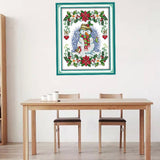 Max New Year Snowman Pattern Stamped Cross Stitch Kit Needlework 11CT 27x37cm