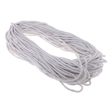 Maxbell 1 Piece 5mm Round Cotton Cord for Jewellery Making Beading Craft White 2