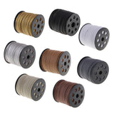 Maxbell 100 Yards Korean PU Leather String Rope Flat Cord Thread 2.6mm Black