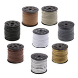 Maxbell 100 Yards Korean PU Leather String Rope Flat Cord Thread 2.6mm Black