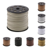 Maxbell 100 Yards Korean PU Leather String Rope Flat Cord Thread 2.6mm Black