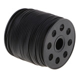Maxbell 100 Yards Korean PU Leather String Rope Flat Cord Thread 2.6mm Black