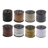 Maxbell 100 Yards Korean PU Leather String Rope Flat Cord Thread 2.6mm Black