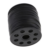 Maxbell 100 Yards Korean PU Leather String Rope Flat Cord Thread 2.6mm Black