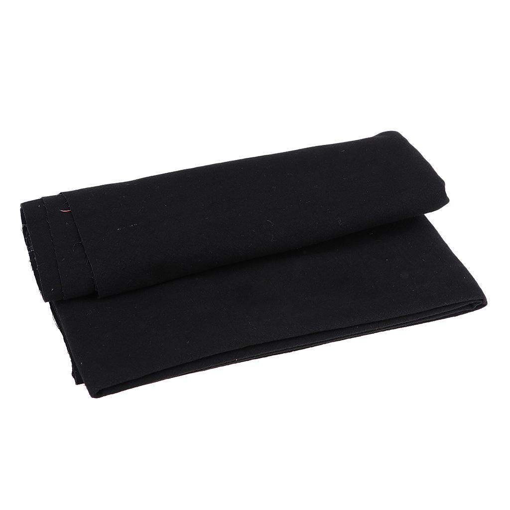 Maxbell 2 Meters Dyed Cotton Fabrics Quilt Cloths for Sewing Crafting DIY Black