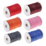 Maxbell 1 Roll Round Cotton Waxed Cord /Thong for Hand Sewing Leather Craft Pink