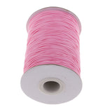 Maxbell 1 Roll Round Cotton Waxed Cord /Thong for Hand Sewing Leather Craft Pink