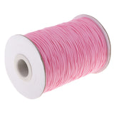 Maxbell 1 Roll Round Cotton Waxed Cord /Thong for Hand Sewing Leather Craft Pink