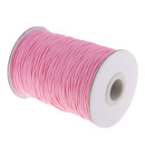 Maxbell 1 Roll Round Cotton Waxed Cord /Thong for Hand Sewing Leather Craft Pink
