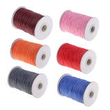 Maxbell 1 Roll Round Cotton Waxed Cord /Thong for Hand Sewing Leather Craft Pink