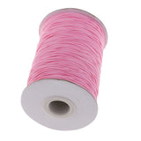 Maxbell 1 Roll Round Cotton Waxed Cord /Thong for Hand Sewing Leather Craft Pink