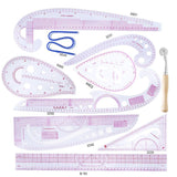 Maxbell 10pcs/Set French Curve Ruler Measure For Sewing Dressmaking Tailor Rulers