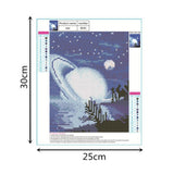 Maxbell Full Drill 5D Diamond Painting Embroidery Cross Stitch Kits 25x30cm Planet
