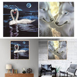 Maxbell 5D Diamond Painting Embroidery Cross Stitch Kits 25x25cm Wolf