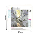 Maxbell 5D Diamond Painting Embroidery Cross Stitch Kits 25x25cm Wolf