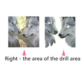 Maxbell 5D Diamond Painting Embroidery Cross Stitch Kits 25x25cm Wolf