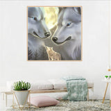 Maxbell 5D Diamond Painting Embroidery Cross Stitch Kits 25x25cm Wolf