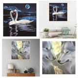 Maxbell 5D Diamond Painting Embroidery Cross Stitch Kits 25x25cm Wolf