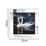 Maxbell 5D Diamond Painting Embroidery Cross Stitch Kits 25x25cm Swan