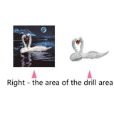Maxbell 5D Diamond Painting Embroidery Cross Stitch Kits 25x25cm Swan