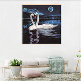 Maxbell 5D Diamond Painting Embroidery Cross Stitch Kits 25x25cm Swan