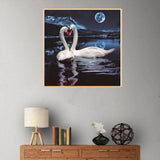 Maxbell 5D Diamond Painting Embroidery Cross Stitch Kits 25x25cm Swan