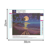 Maxbell Full Drill 5D DIY Diamond Painting Cross Stitch Kit Home Decor Gifts Seaside