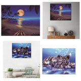 Maxbell Full Drill 5D DIY Diamond Painting Cross Stitch Kit Home Decor Gifts Seaside