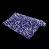 Max Crystal Rhinestone Trims Sheet Iron on Applique for Decoration Deep Blue