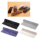 Max Crystal Rhinestone Trims Sheet Iron on Applique for Decoration Deep Blue
