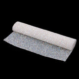 Max Crystal Rhinestone Trims Sheet Iron on Applique for Decoration White AB