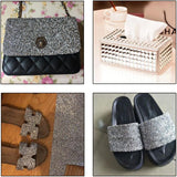 Max Crystal Rhinestone Trims Sheet Iron on Applique for Decoration White AB