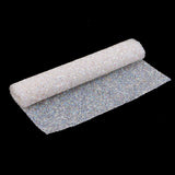 Max Crystal Rhinestone Trims Sheet Iron on Applique for Decoration White AB