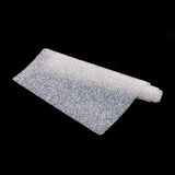 Max Crystal Rhinestone Trims Sheet Iron on Applique for Decoration White AB