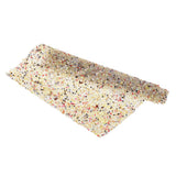 Max Crystal Beaded Sequins Trims Sheet Iron on Applique for Decoration Beige